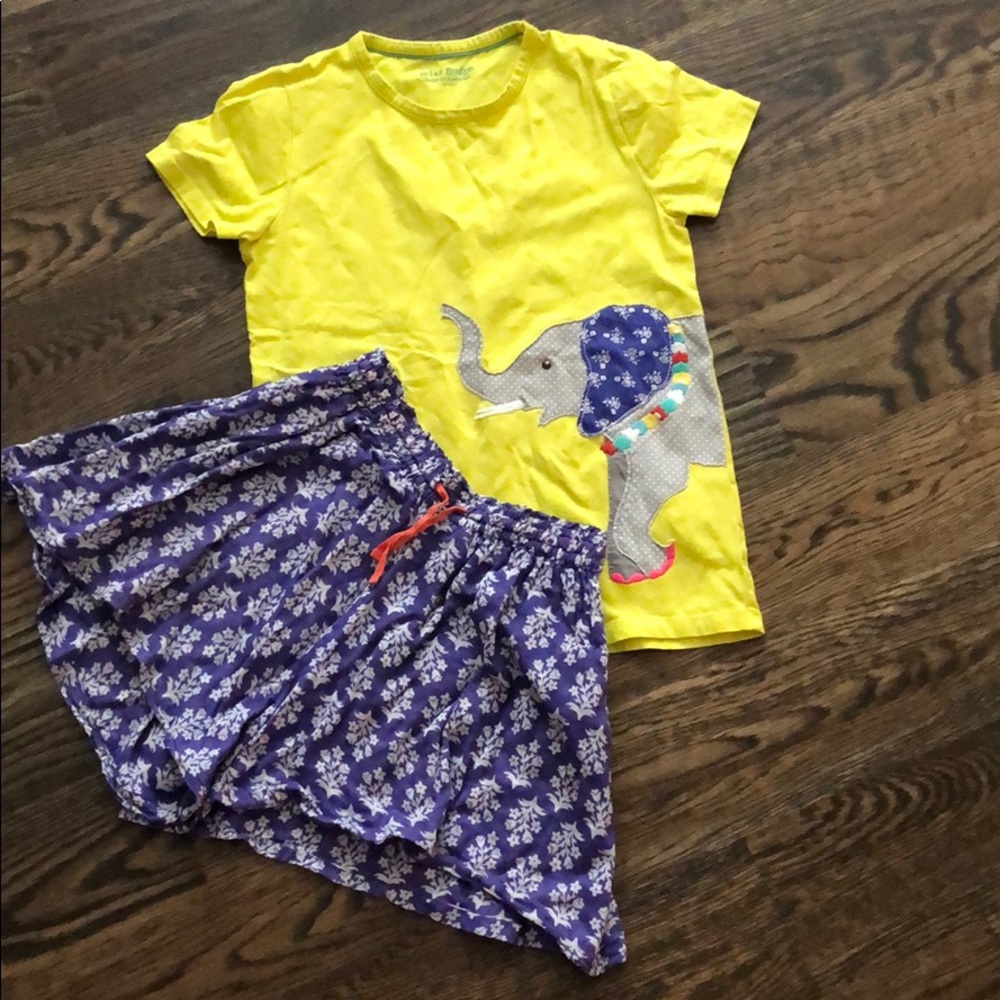 Mini boden girls short set euc 11-12